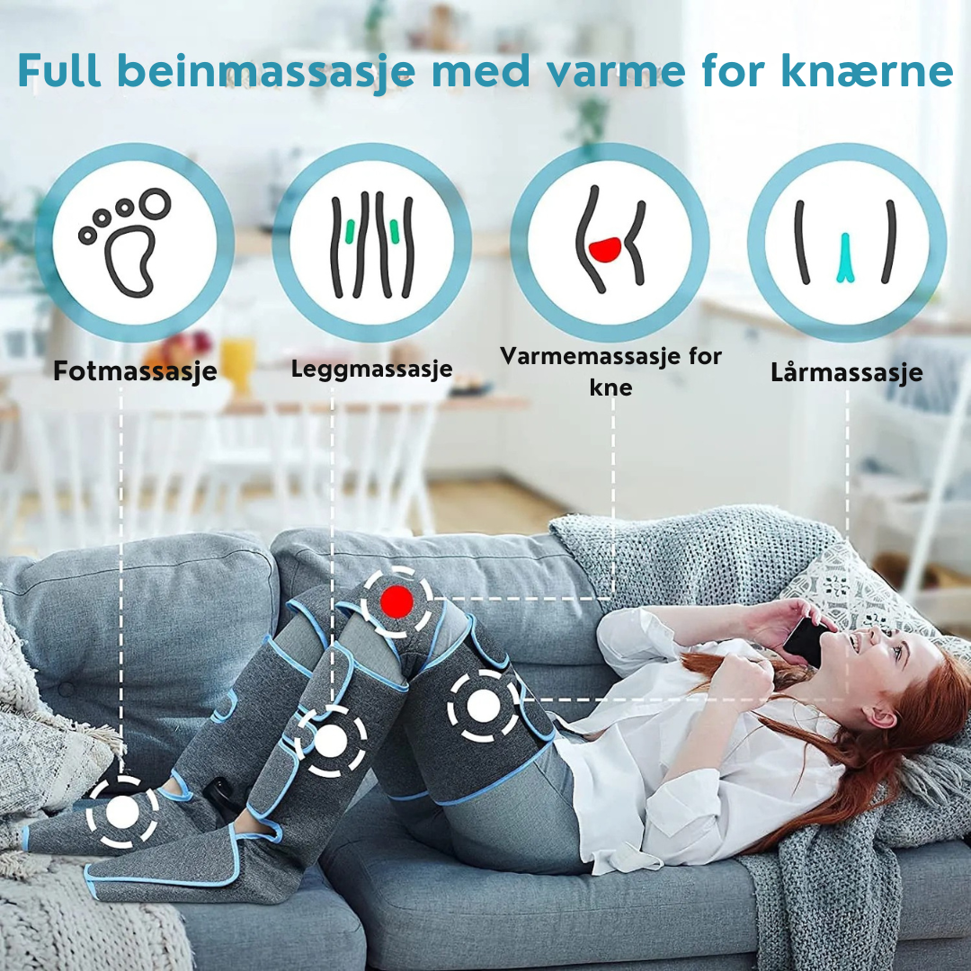 Beinmassasje - 6 massasjemoduser fra lår til fot - Makschill