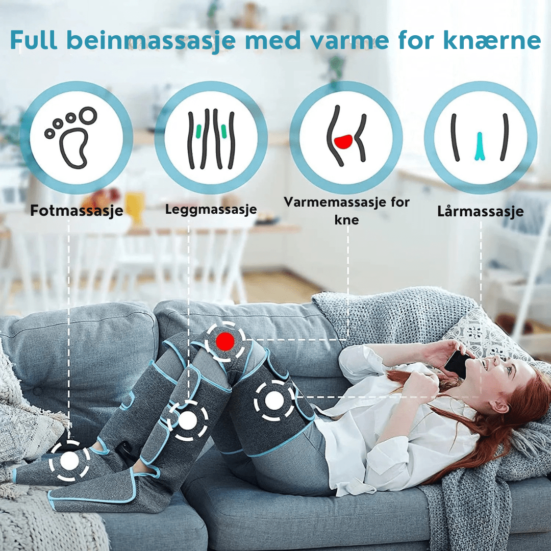Beinmassasje - 6 massasjemoduser fra lår til fot - Makschill