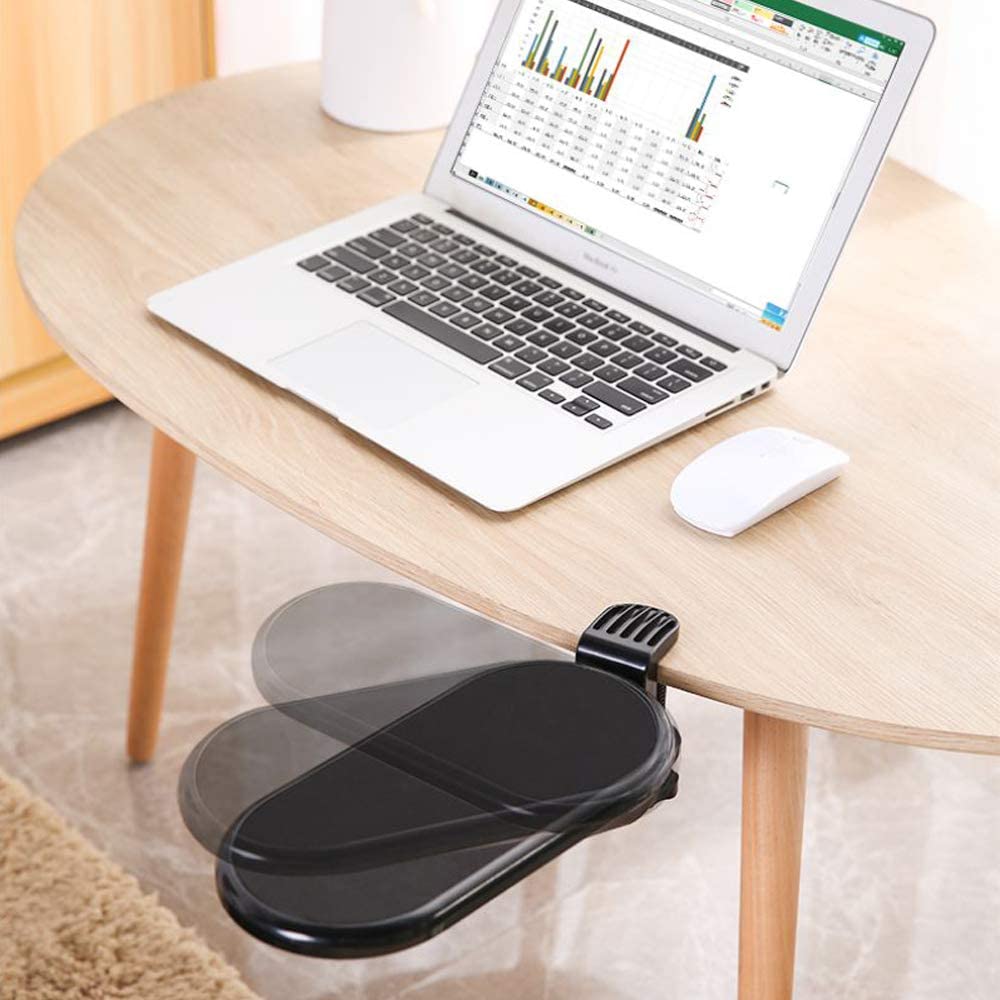 Computer Arm Rest For Desk Adjustable Ergonomic Wrist Rest Support For Keyboard Armrest Extender Rotating Mouse Pad Holder - Makschill