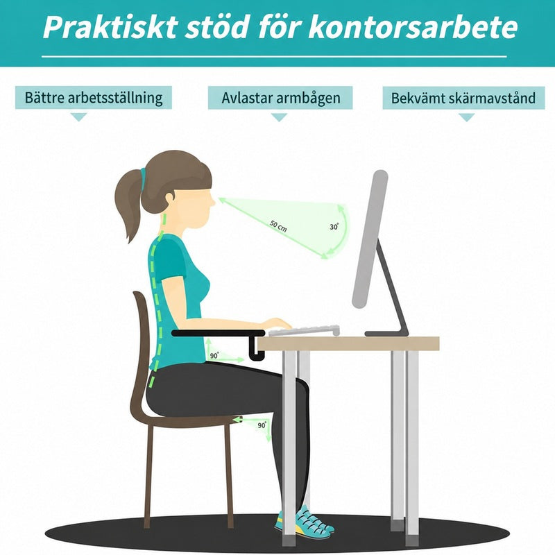 Justerbart armstöd för skrivbord