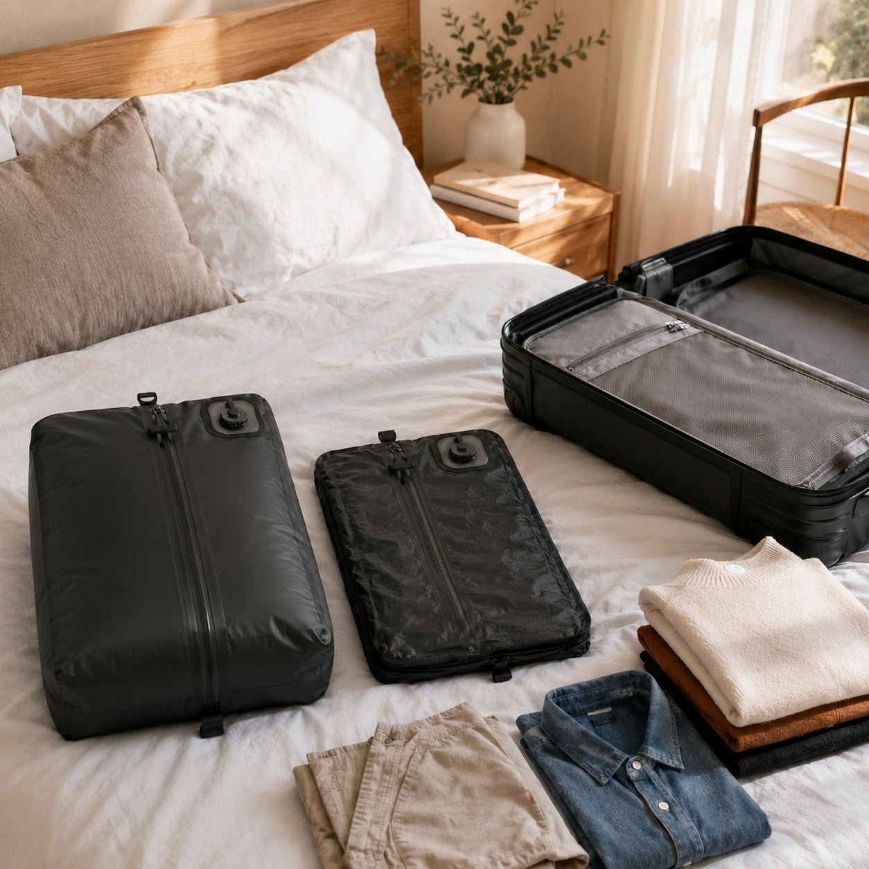 Reisepakk Pro™ – vakuumpose med indbygget pumpe – produktbillede 6