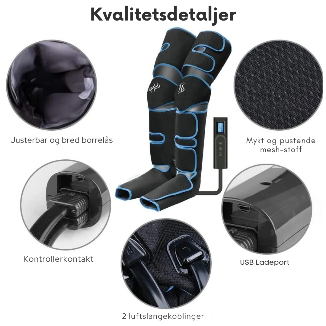 Beinmassasje - 6 massasjemoduser fra lår til fot - Makschill