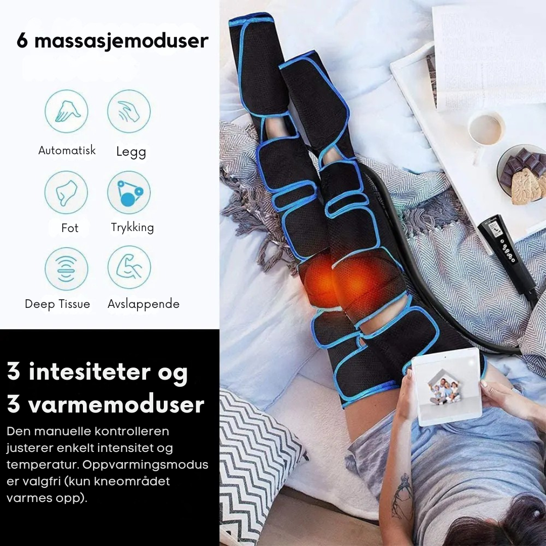 Beinmassasje - 6 massasjemoduser fra lår til fot - Makschill