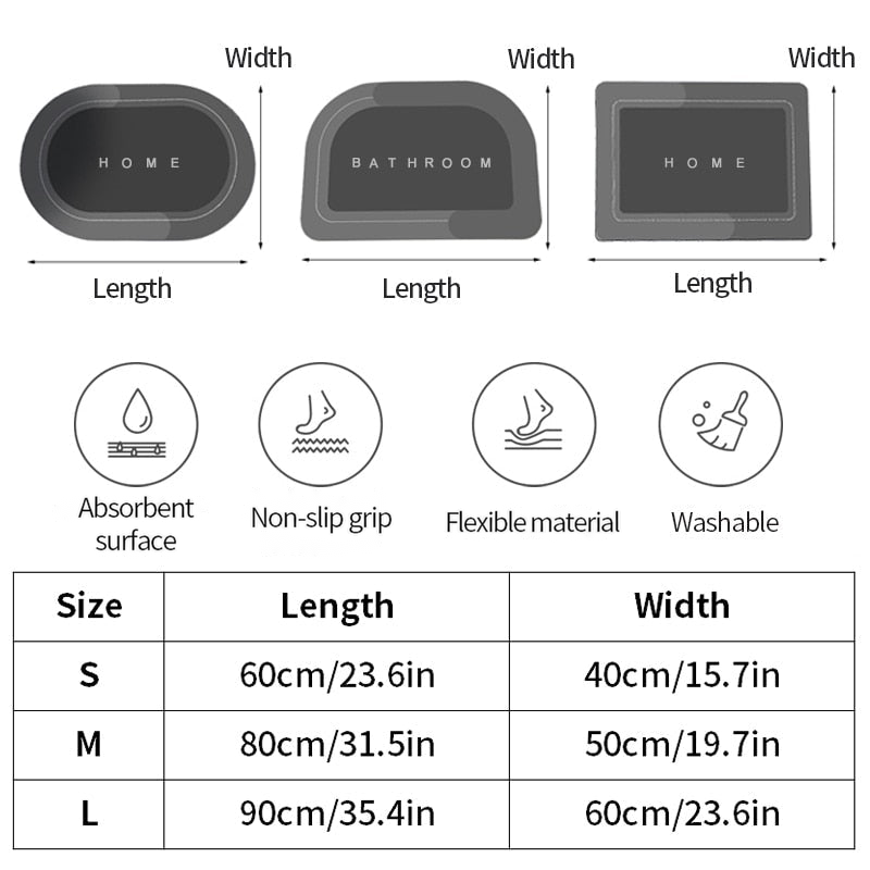 Absorbent Bath Mat
