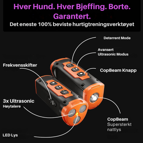 NoBjeff™ - Anti Bjeffing Ultralyd Enhet for Effektiv Hundetrening - Makschill