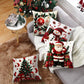 45x45cm Linen Plush Cartoon Snowman Print Throw Pillowcase Santa Cluas Xmas Merry Christmas Decor 2025 Happy New Year 2026 - Makschill