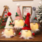 30cm Glowing Knitted Gnome Doll Couple with Led Night Light 2025 Christmas Decorations Home Xmas Tree Decor New Year 2026 Gift - Makschill