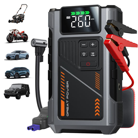 Sparkis™ - Jumpstarter med luftkompressor