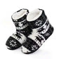 Christmas New Year Elk Indoor Socks Men Women Winter Warm Home Soft Thickened Plus Velvet Sleeping Anti Slip Floor Slipper - Makschill