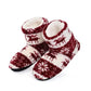 Christmas New Year Elk Indoor Socks Men Women Winter Warm Home Soft Thickened Plus Velvet Sleeping Anti Slip Floor Slipper - Makschill