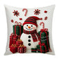 45x45cm Linen Plush Cartoon Snowman Print Throw Pillowcase Santa Cluas Xmas Merry Christmas Decor 2025 Happy New Year 2026 - Makschill