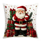 45x45cm Linen Plush Cartoon Snowman Print Throw Pillowcase Santa Cluas Xmas Merry Christmas Decor 2025 Happy New Year 2026 - Makschill