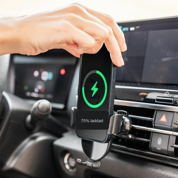 Sladdlös billaddare med mobilhållare 15 W