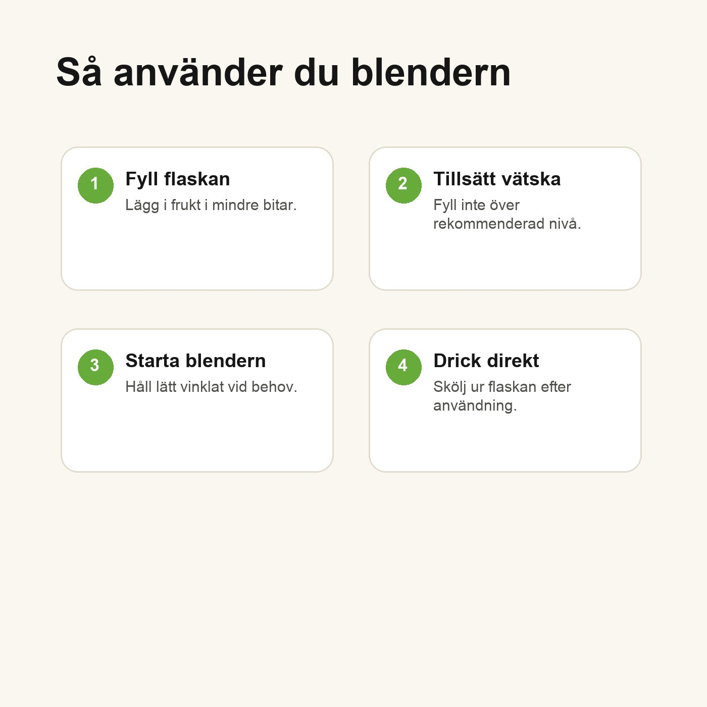 Blenderen svensk produktinformation