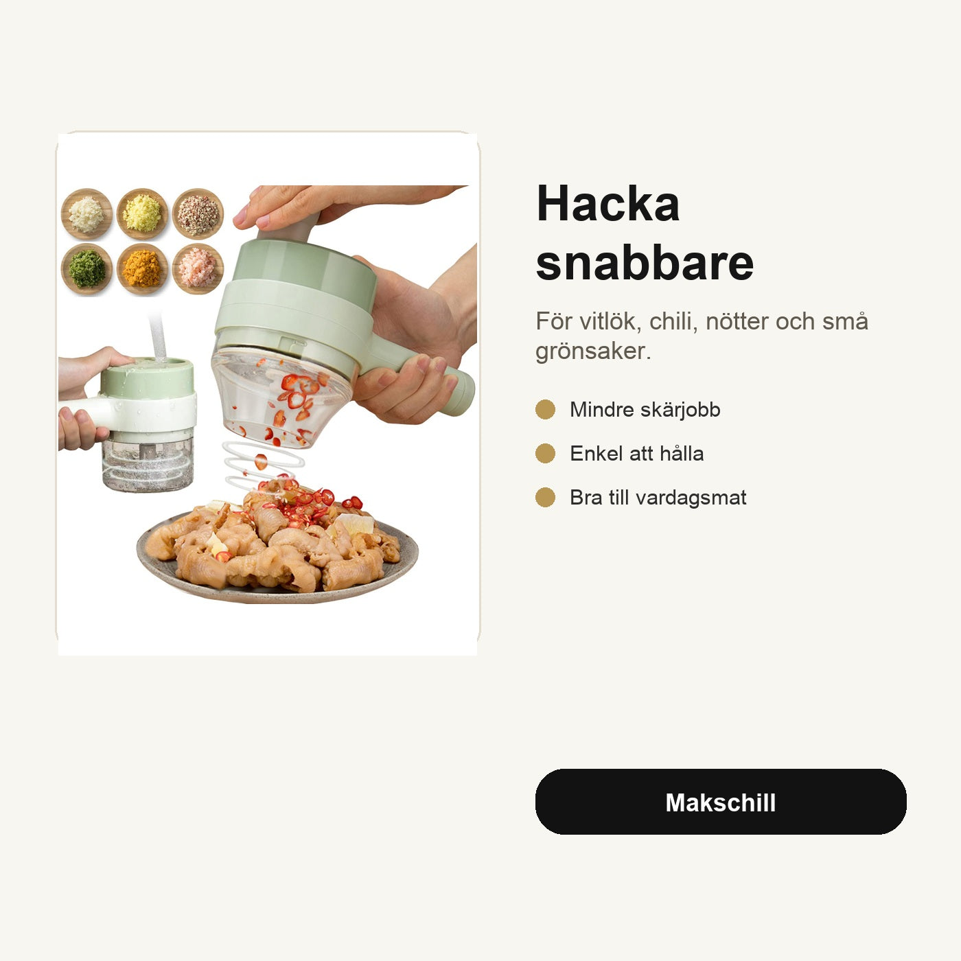 ChoppChopp™ - elektrisk grönsakshackare