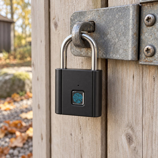 Smart fingeravtrykklås på boddøren