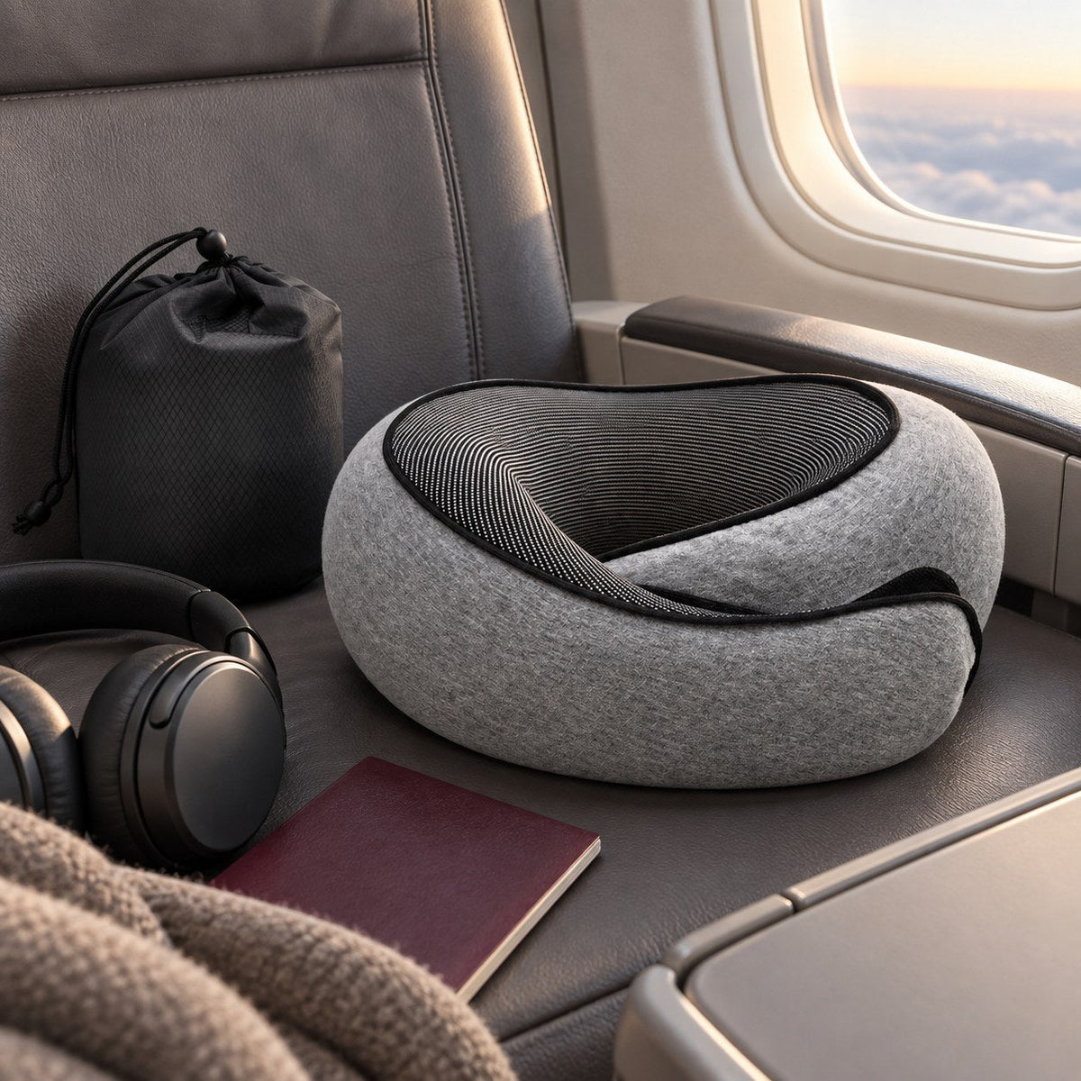 Nakkepute til reise på flysetet