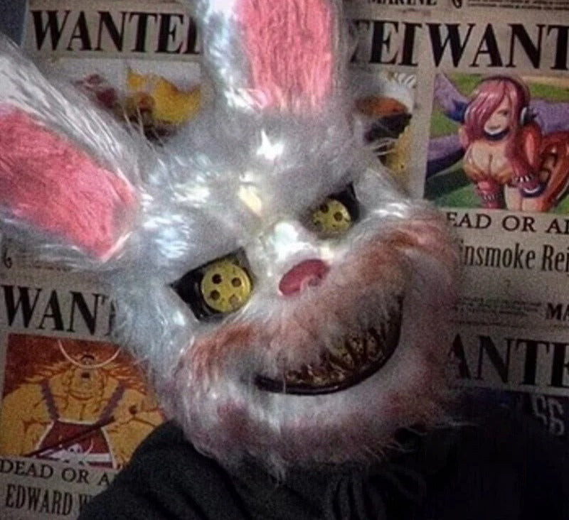 Skummel kaninmaske til Halloween