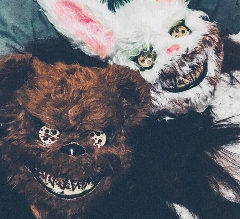Skummel kaninmaske til Halloween
