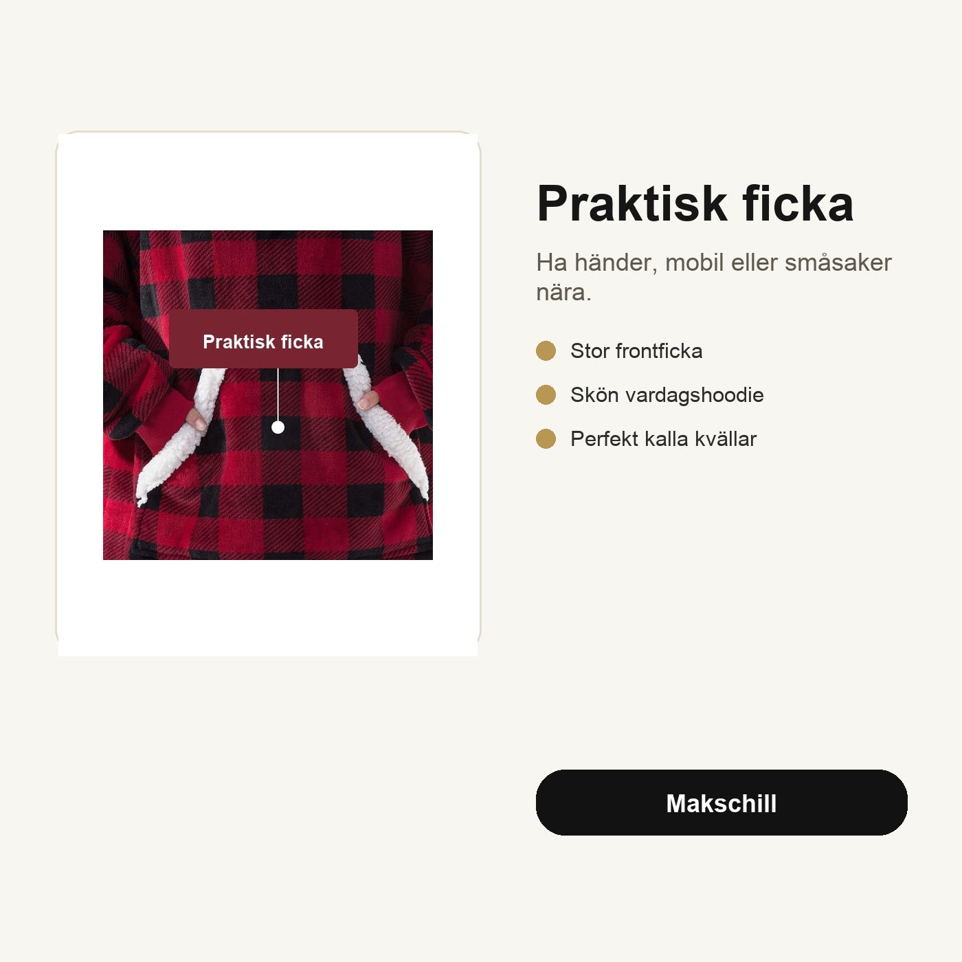 MyseHoodie™ - varm, rymlig och mysig hoodie