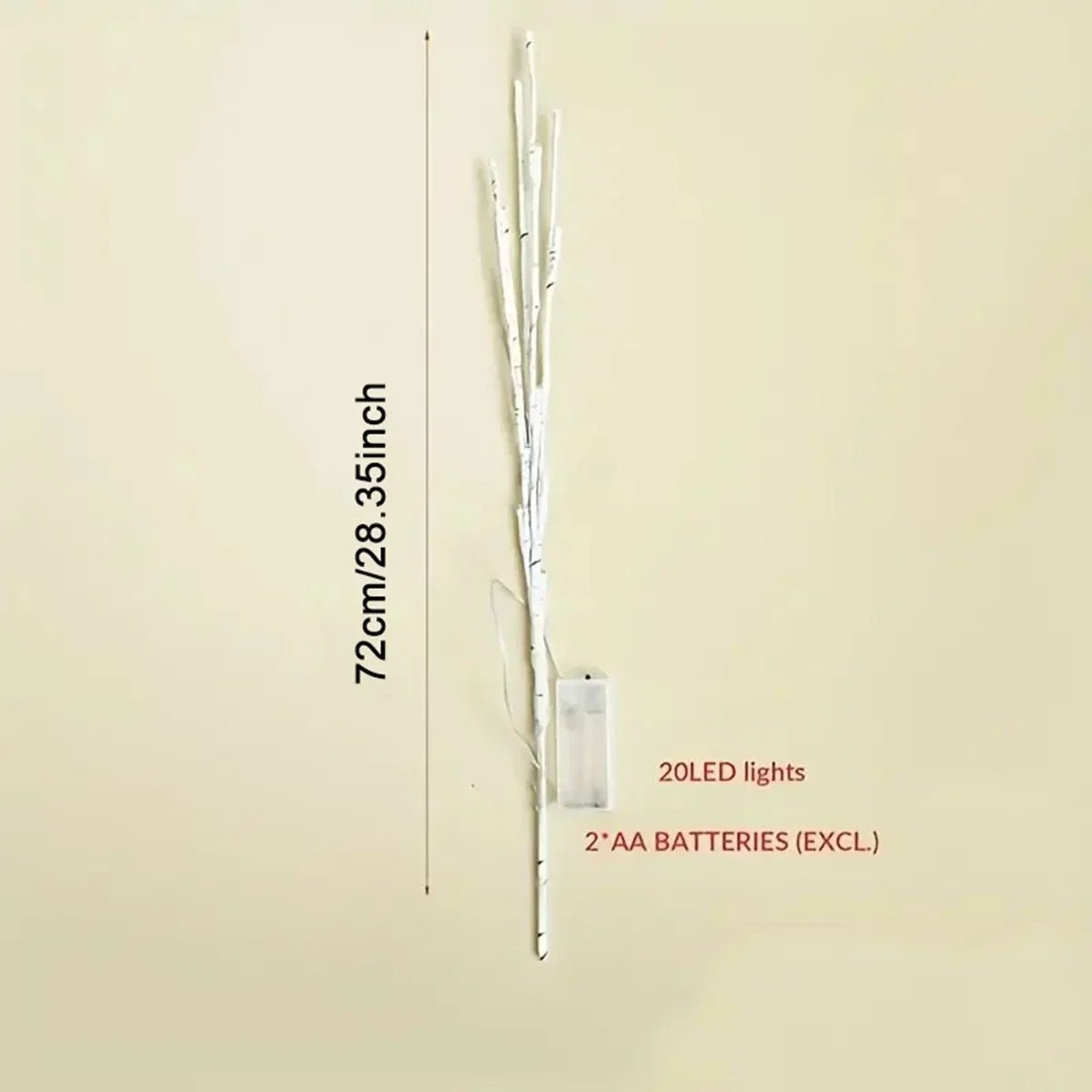 Lysende bjørkegreiner - 3 stk - Makschill