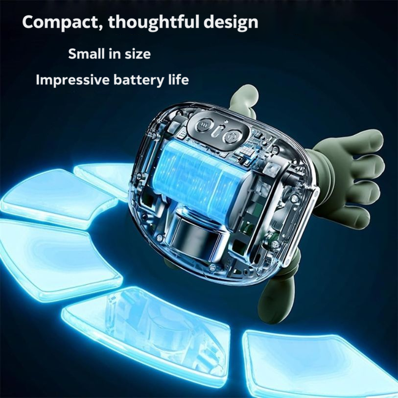 Original Velura compact-design illustration with English captions