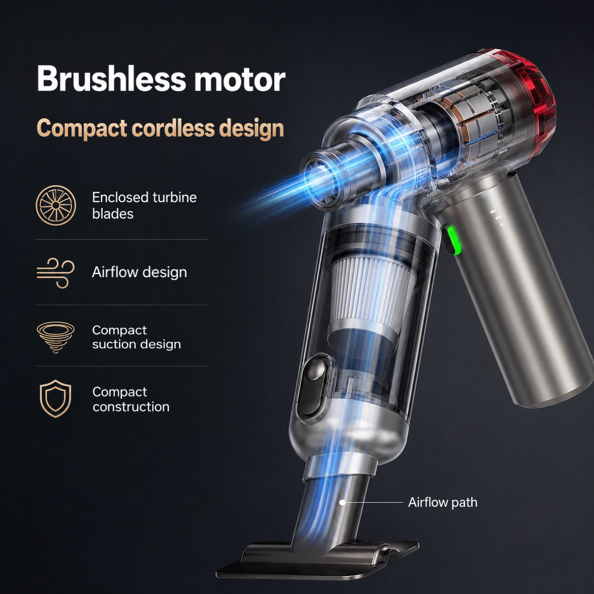 Handy – Compact Cordless Car Vacuum