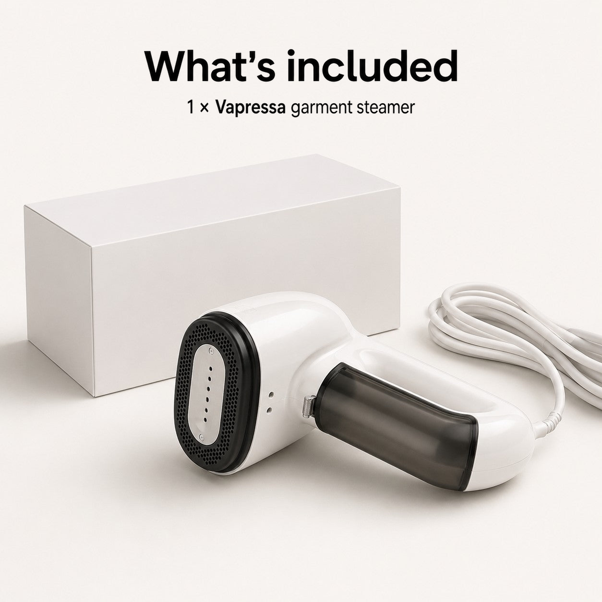 Vapressa – Handheld Garment Steamer with Vacuum Grip