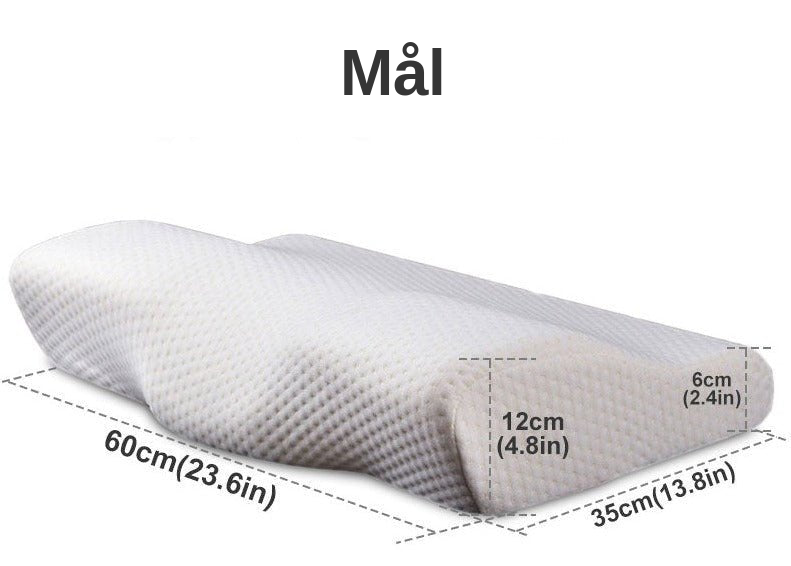 Mål på Sleepow i størrelsen 60 x 35 cm.