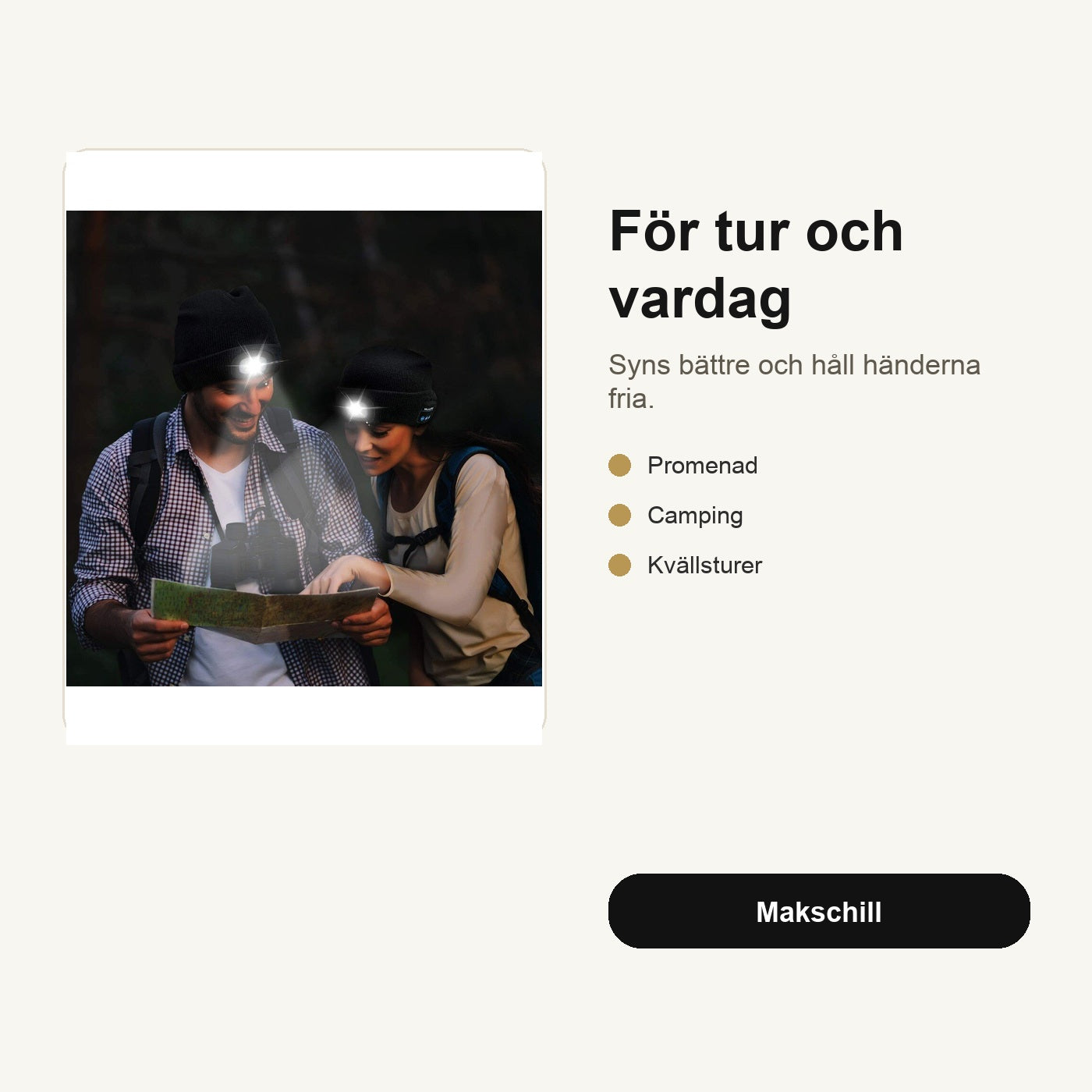 Smartmössa™ - mössa med lampa och musik