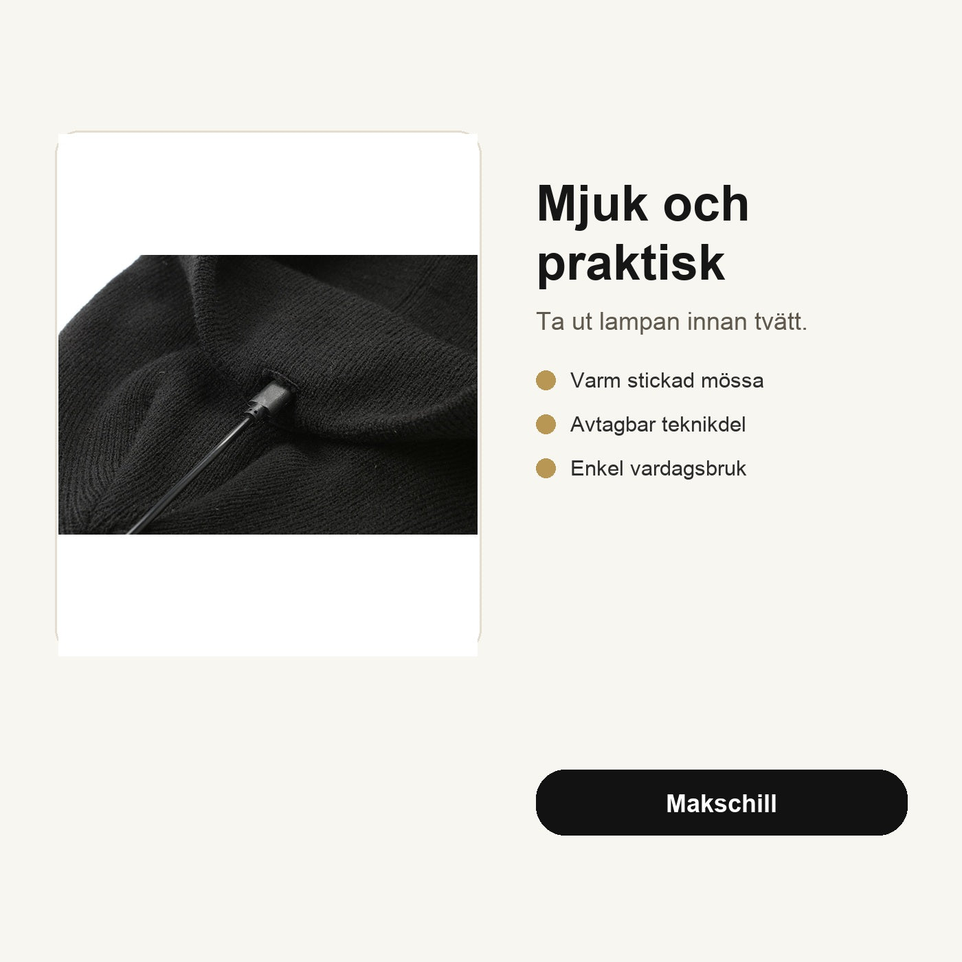 Smartmössa™ - mössa med lampa och musik