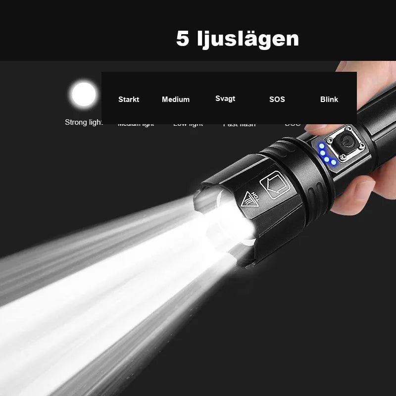 SuperLykten fem ljuslägen