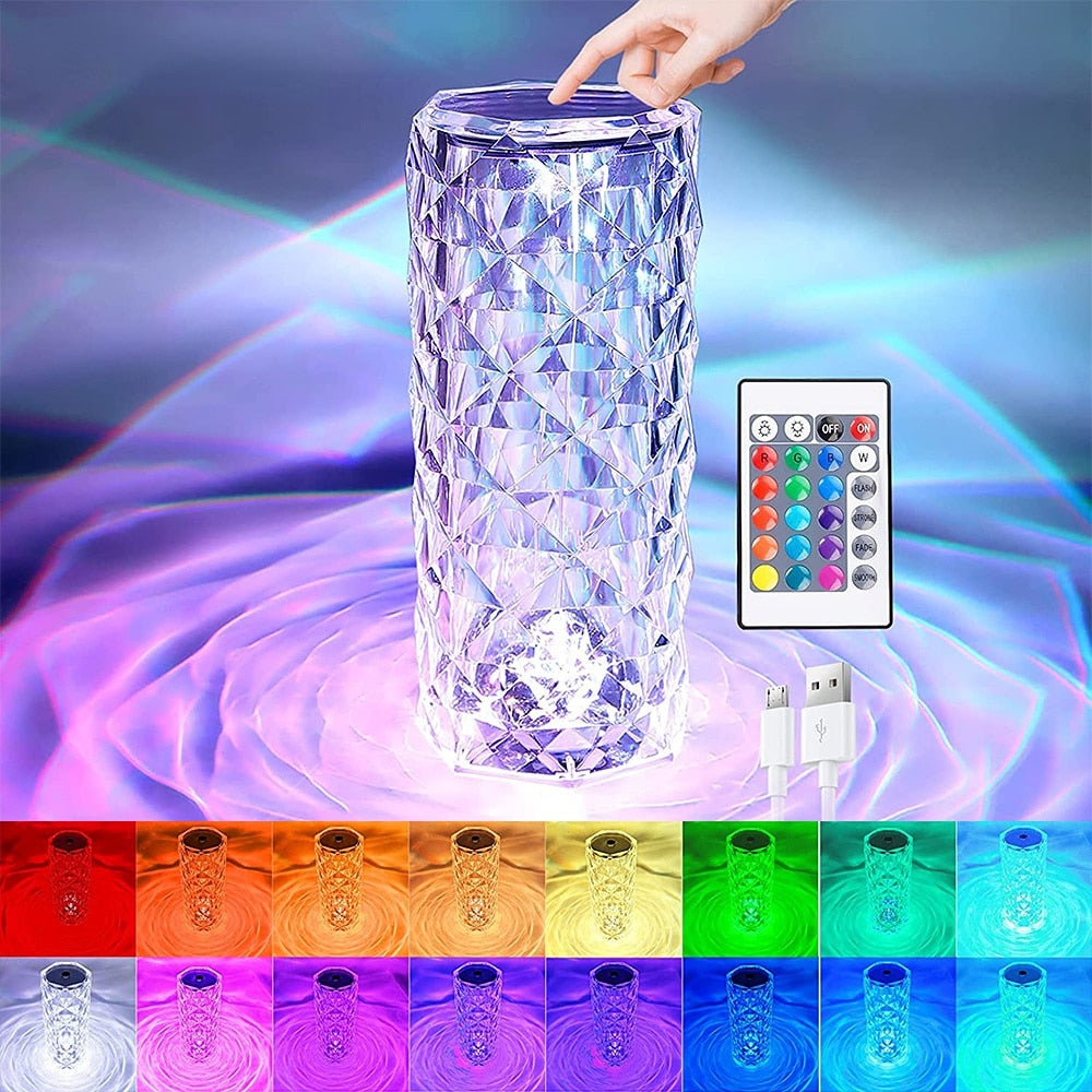 Diamanten™ - Magisk touch krystallampe med 16 farger - Makschill